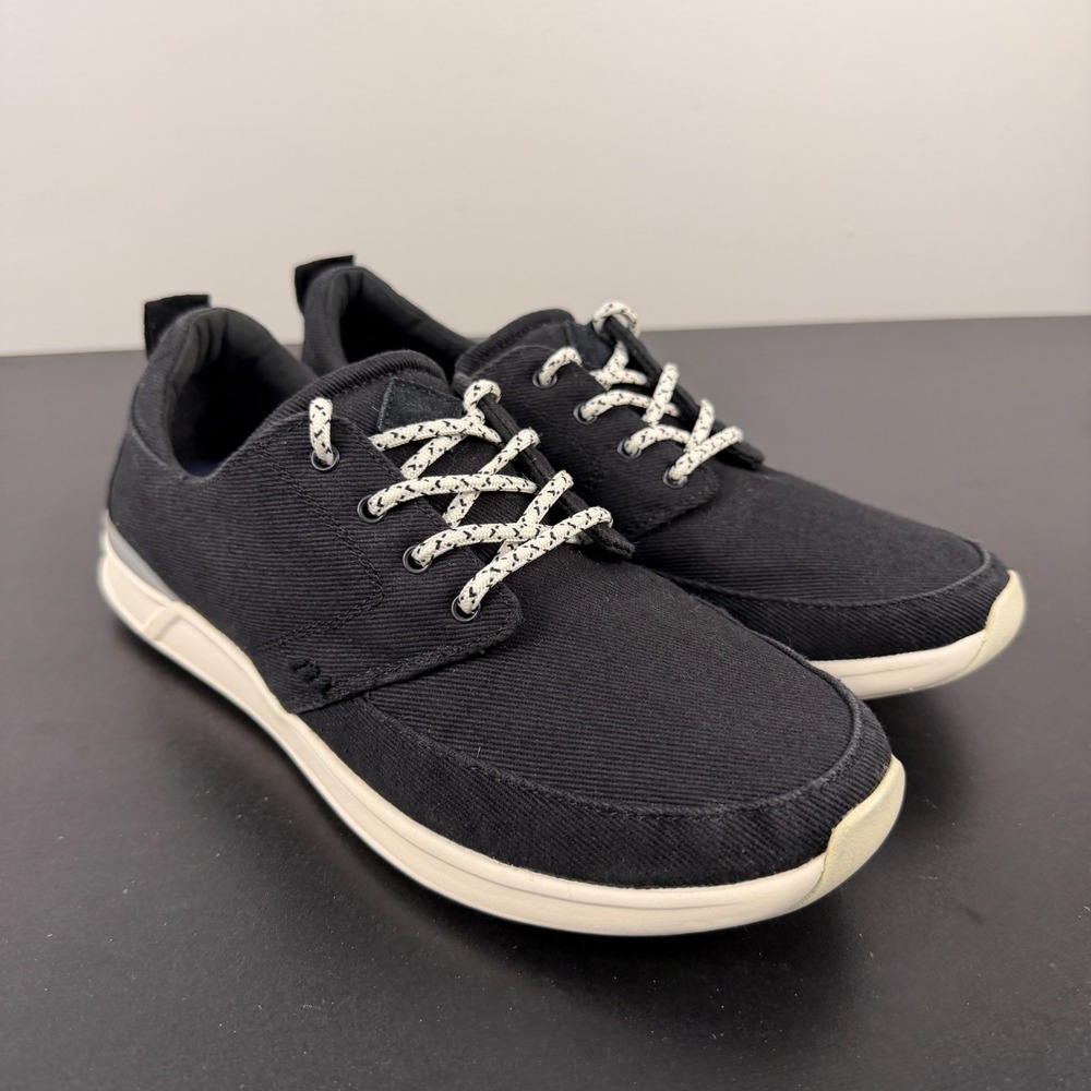 Reef Rover Low Sneakers Women's US 9 Black Canvas Casual Comfort Lace-Up Outdoor